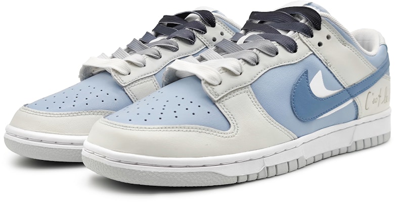 【客製化球鞋】 Nike Dunk Low 朦朧香草 藍莓泡泡 簡約小清新 雙鉤 低筒 滑板鞋 男款 藍灰 Lookbook 【客製化球鞋】 Nike Dunk Low 朦朧香草 藍莓泡泡 簡約小清新 雙鉤 低筒 滑板鞋 男款 藍灰