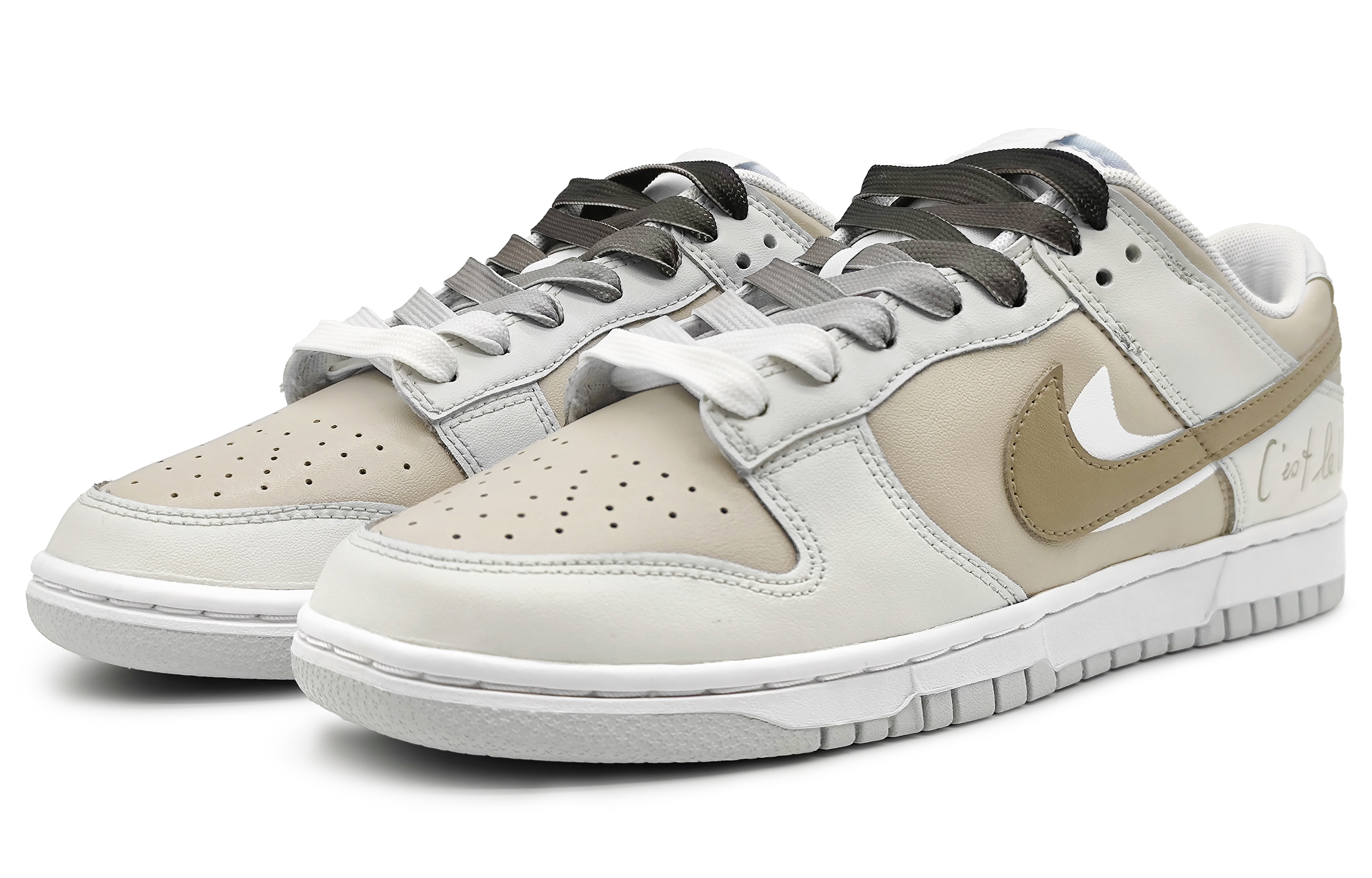 Lookbook [Zapatillas Personalizadas] Nike Dunk Low 'Vainilla Cocoa' DV0831-101(Team16-男款布丁可可)