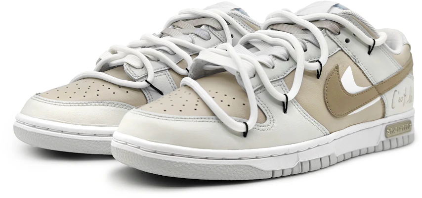 【客製球鞋】Nike Dunk Low 朦朧香草 布丁可可 簡約小清新 雙勾 解構雙鞋帶 低筒 板鞋 GS 棕灰 Lookbook 【客製球鞋】Nike Dunk Low 朦朧香草 布丁可可 簡約小清新 雙勾 解構雙鞋帶 低筒 板鞋 GS 棕灰