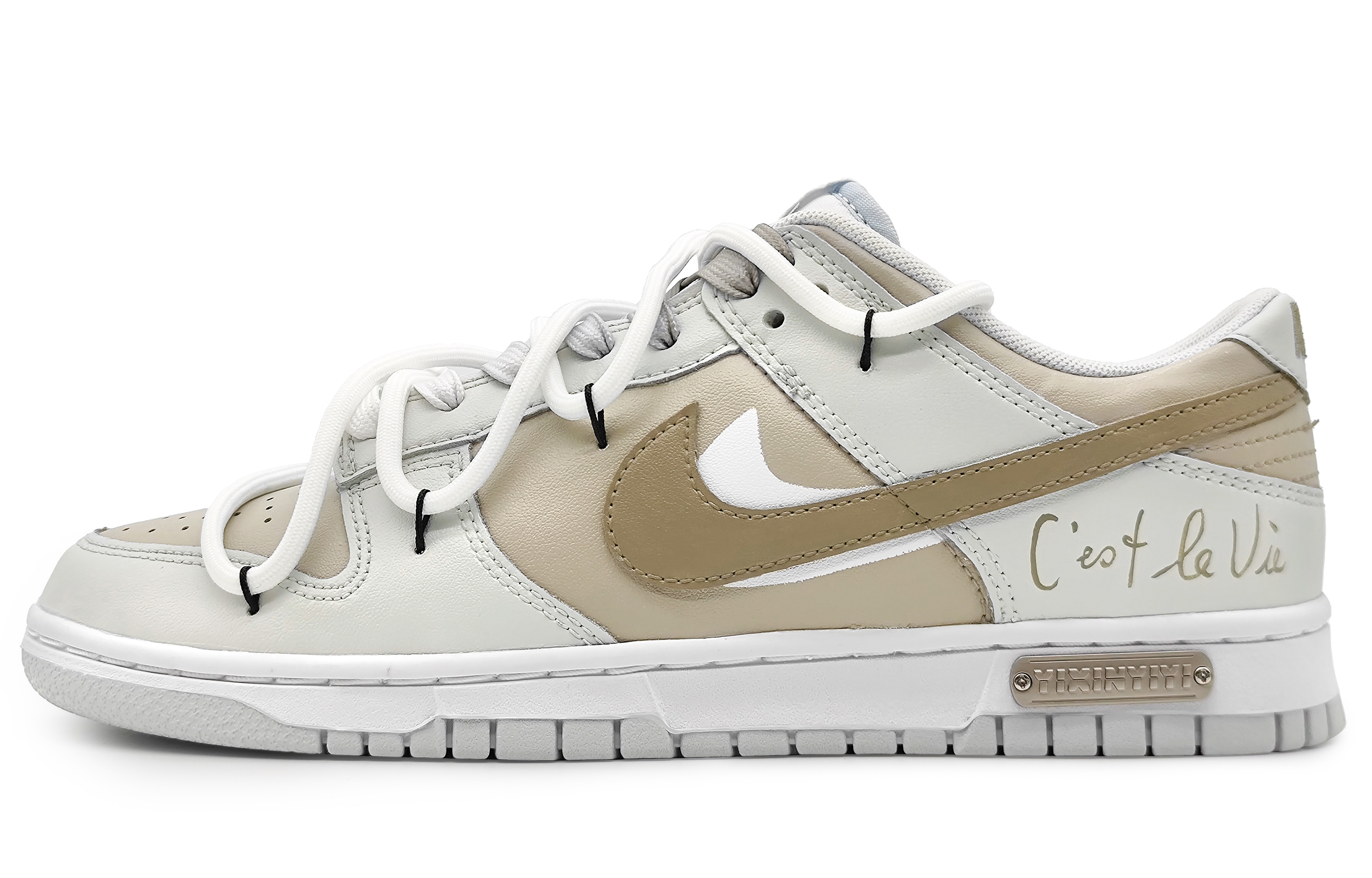 Buy [Sepatu Kustom] Nike Dunk Low 'Vanila Puding-Kakao' DV0831-101(Team16-男款布丁可可解构)