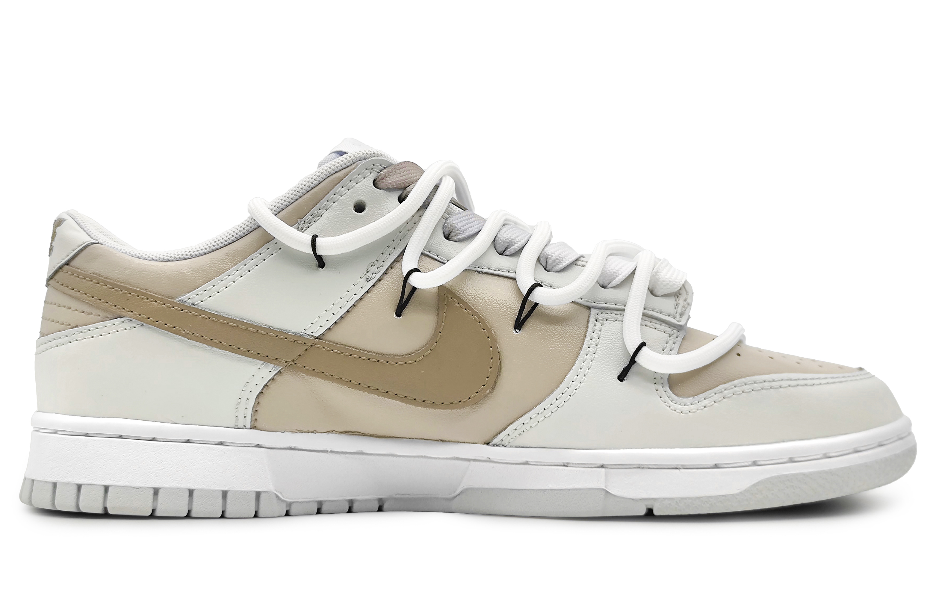 Order [Sepatu Kustom] Nike Dunk Low 'Vanila Puding-Kakao' DV0831-101(Team16-男款布丁可可解构)