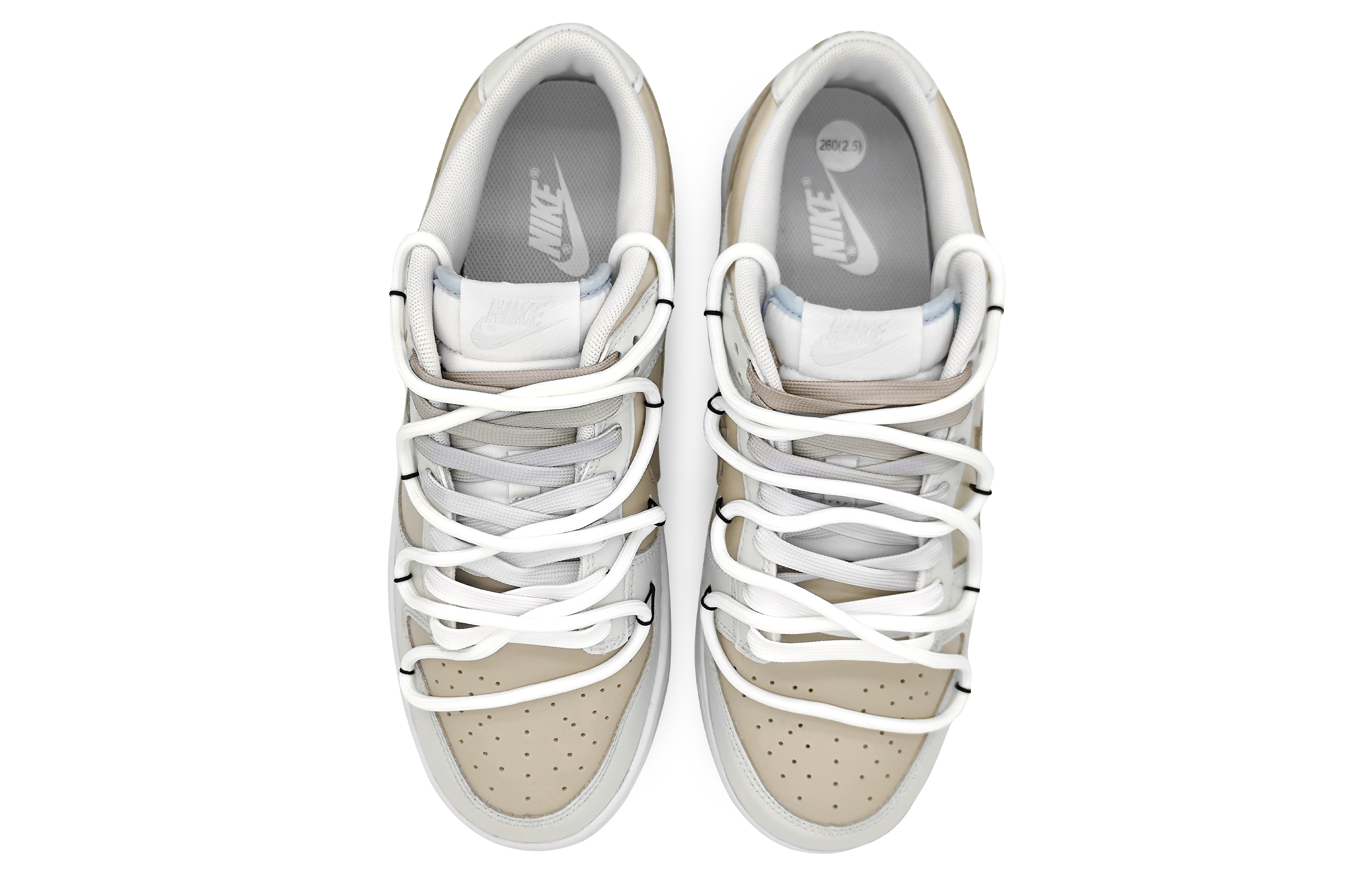 Shop [Sepatu Kustom] Nike Dunk Low 'Vanila Puding-Kakao' DV0831-101(Team16-男款布丁可可解构)