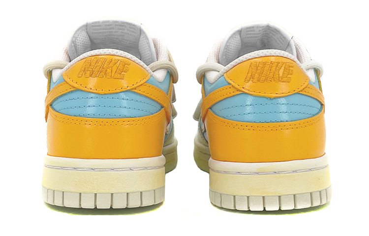 Shop 나이키 덩크 로우 '바이브 블루 오렌지 그라피티' (커스텀) DH9765-100(TeamK-女款英文涂鸦)