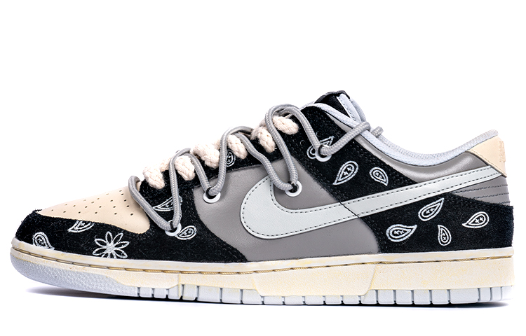Buy Nike Dunk Low カスタム「鶴と花」(ツルとハナ) DH7913-001(TeamB-男女款腰果花解构鞋带)