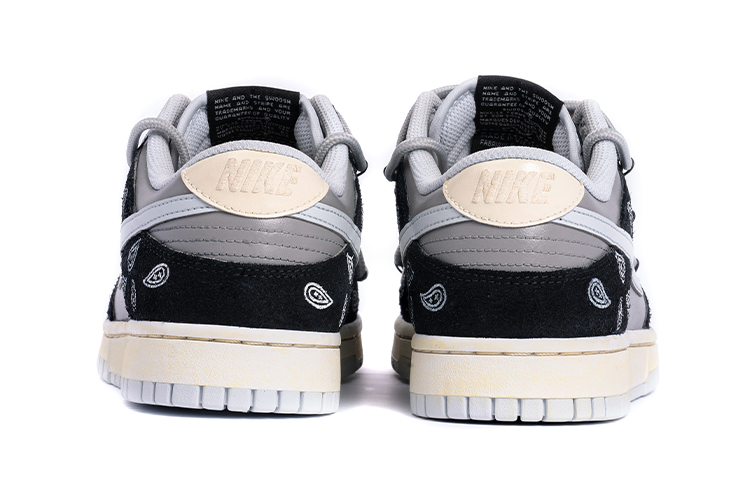 Shop Nike Dunk Low カスタム「鶴と花」(ツルとハナ) DH7913-001(TeamB-男女款腰果花解构鞋带)