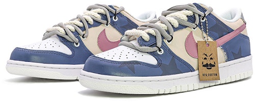 ナイキ ダンク ロー 「バイブ パッチワーク ブルー イエロー パープル」カスタムシューズ DH9765-100(TeamM-女款复古五角星蓝黄紫) Lookbook ナイキ ダンク ロー 「バイブ パッチワーク ブルー イエロー パープル」カスタムシューズ DH9765-100(TeamM-女款复古五角星蓝黄紫)