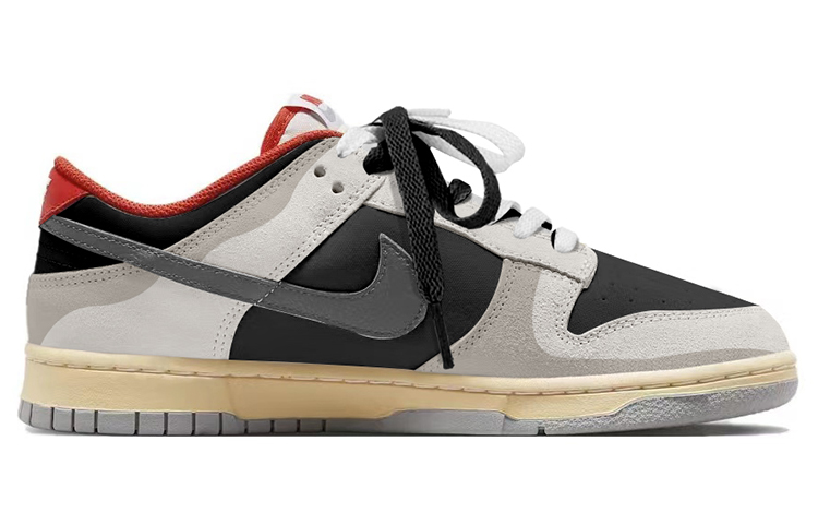 Order [Sepatu Custom] Nike Dunk Low 'Putih Hitam Vintage Amerika' FJ5429-133(TeamY-女款复古熊猫黑米白)