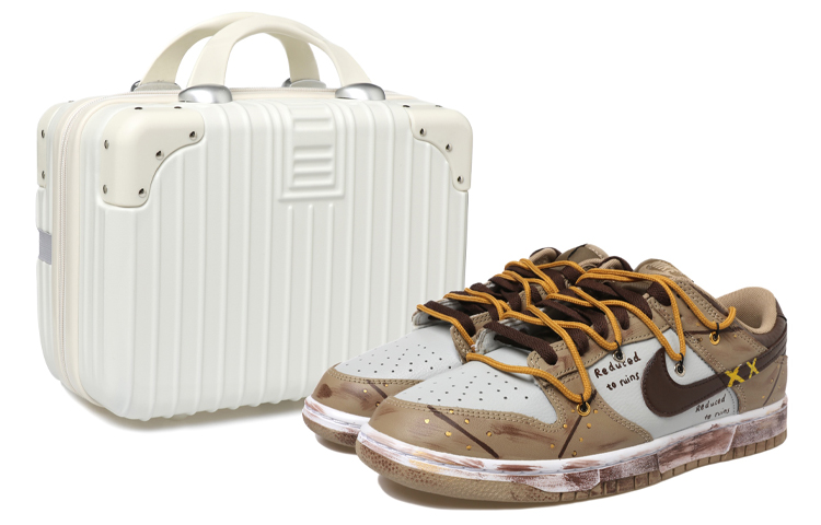 Buy [Custom Sepatu] Nike Dunk Low 'Vintage Distressed Vibe Khaki Cokelat' DJ6188-200(Team拾玖-复古做旧棕男)