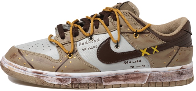 나이키 덩크 로우 '빈티지 카키 브라운'(커스텀) DJ6188-200(Team拾玖-复古做旧棕男) Order 나이키 덩크 로우 '빈티지 카키 브라운'(커스텀) DJ6188-200(Team拾玖-复古做旧棕男)