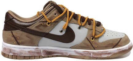 【定制鞋】耐克Dunk Low 复古做旧风格卡其棕色 DJ6188-200(Team拾玖-复古做旧棕男) Lookbook 【定制鞋】耐克Dunk Low 复古做旧风格卡其棕色 DJ6188-200(Team拾玖-复古做旧棕男)