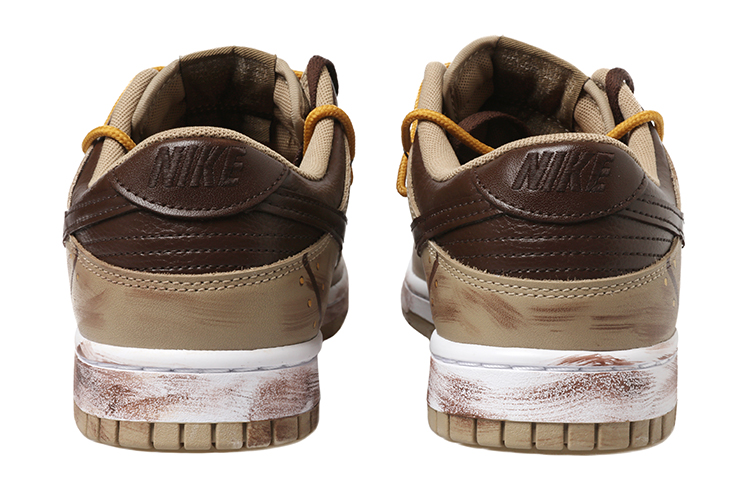 Details for [Custom Sepatu] Nike Dunk Low 'Vintage Distressed Vibe Khaki Cokelat' DJ6188-200(Team拾玖-复古做旧棕男)