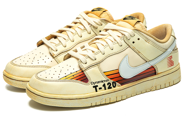 Lookbook [定制鞋] 耐克Dunk低帮'复古未来咖啡条纹' DJ6188-101(TeamB-男款条纹咖啡染)