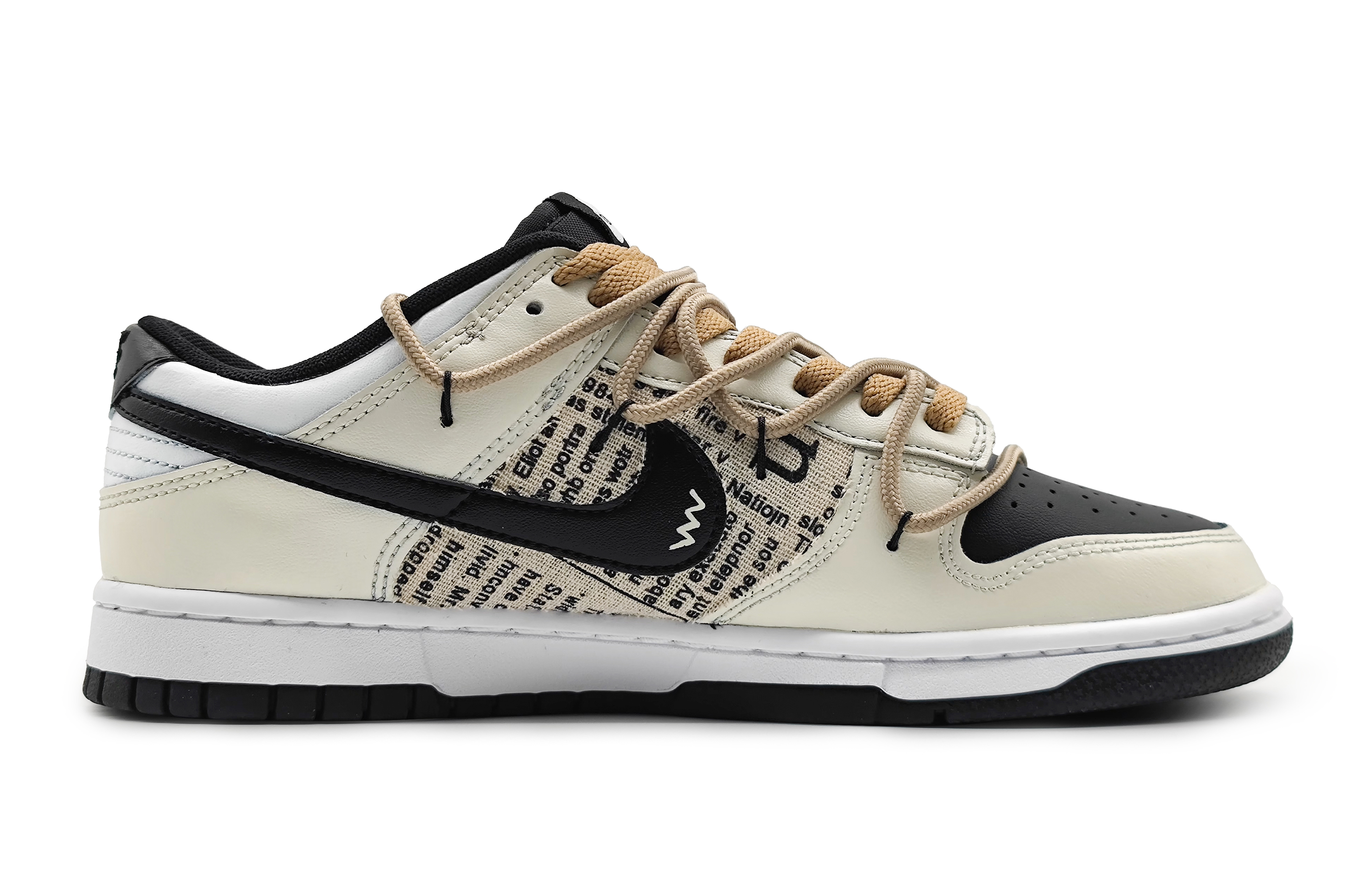 Order 【定制球鞋】 Nike Dunk Low 美式報紙 舊報社 舊時代 度過生活 低幫 板鞋 GS 米色