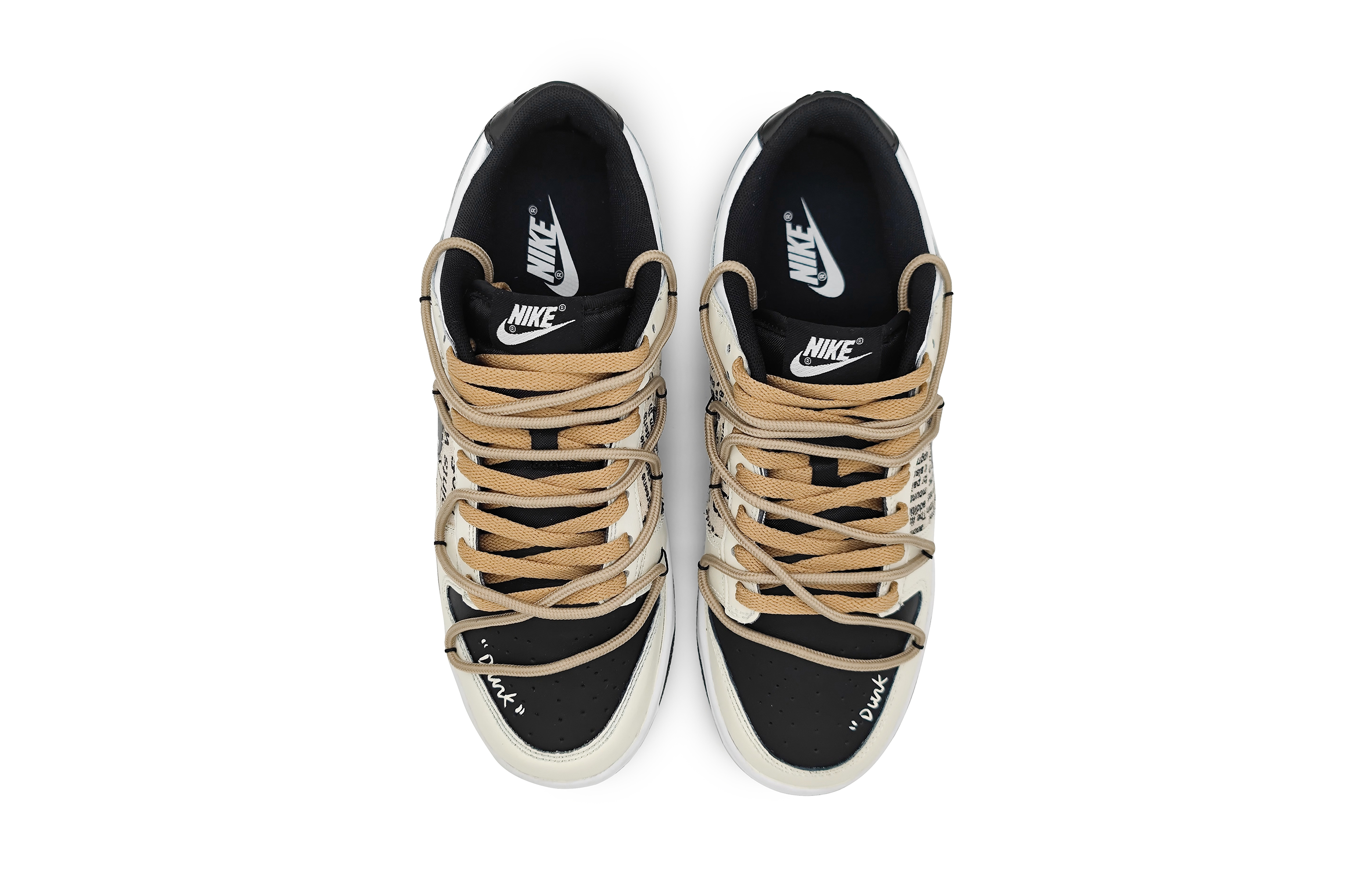 Shop 【定制球鞋】 Nike Dunk Low 美式報紙 舊報社 舊時代 度過生活 低幫 板鞋 GS 米色