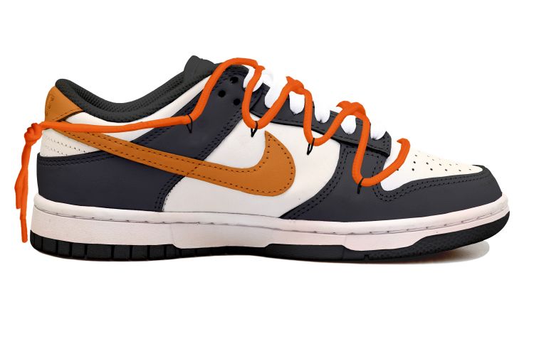 Order [定制鞋] 耐克Dunk Low '复古橙色Swoosh' CW1590-100(Team拾玖-黑白橘钩女S-BOX)