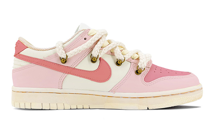 Order [Zapatillas Personalizadas] Nike Dunk Low 'Rosa Vintage-Blanco' DH9765-100(TeamK-水蜜桃QD)