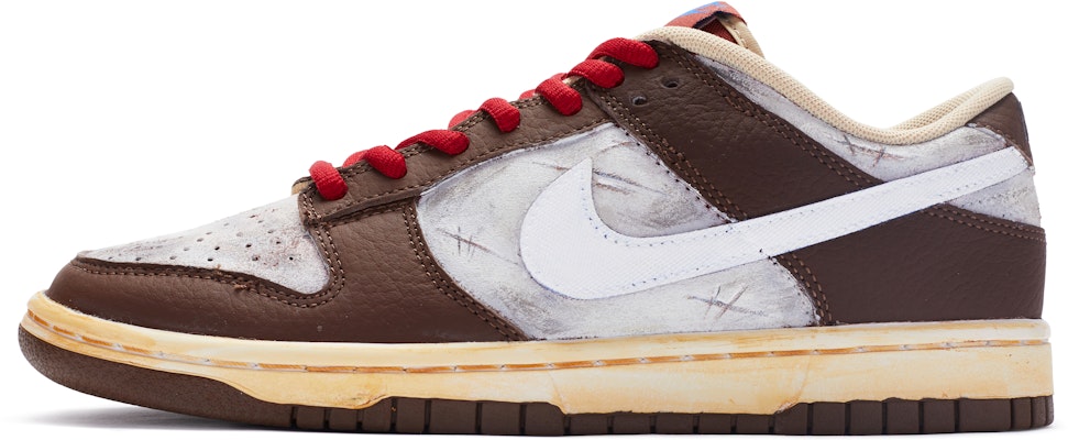 【客製化球鞋】 Nike Dunk Low 美式復古風 街頭風格 懷舊磨損 手繪噴繪 低筒 運動鞋 男款 白棕色 Buy 【客製化球鞋】 Nike Dunk Low 美式復古風 街頭風格 懷舊磨損 手繪噴繪 低筒 運動鞋 男款 白棕色
