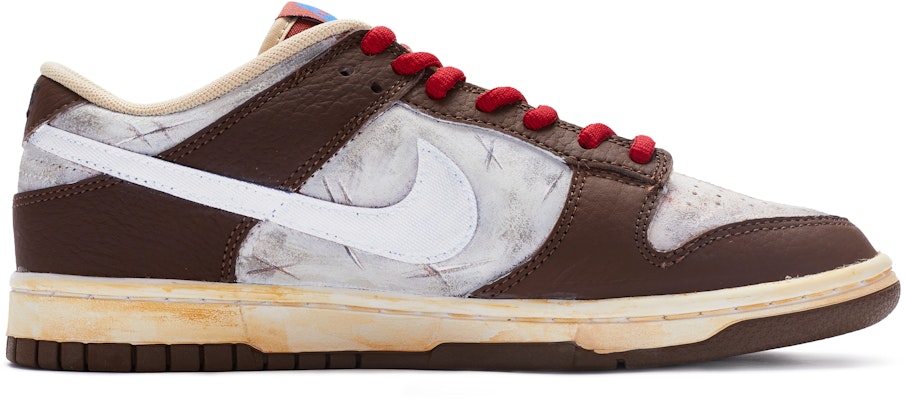 【客製化球鞋】 Nike Dunk Low 美式復古風 街頭風格 懷舊磨損 手繪噴繪 低筒 運動鞋 男款 白棕色 Order 【客製化球鞋】 Nike Dunk Low 美式復古風 街頭風格 懷舊磨損 手繪噴繪 低筒 運動鞋 男款 白棕色