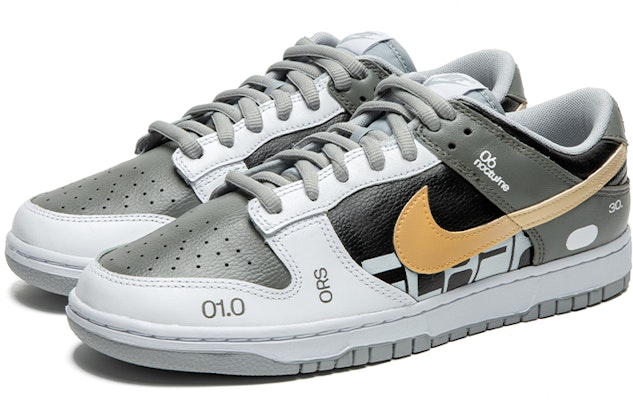 나이키 덩크 로우 '빈티지 옐로 스우시' (커스텀) DJ6188-003(TeamB-男款黄钩灰白) Lookbook 나이키 덩크 로우 '빈티지 옐로 스우시' (커스텀) DJ6188-003(TeamB-男款黄钩灰白)