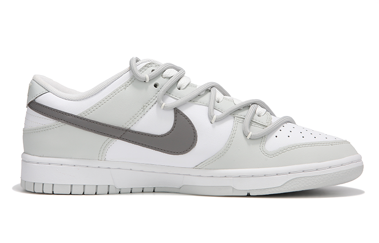 Order 【定製球鞋】Nike Dunk Low 火心 活力雙鉤 高級 簡約 冷淡風 復古 解構綁帶 防滑耐磨 低幫 板鞋 男款 豆綠灰
