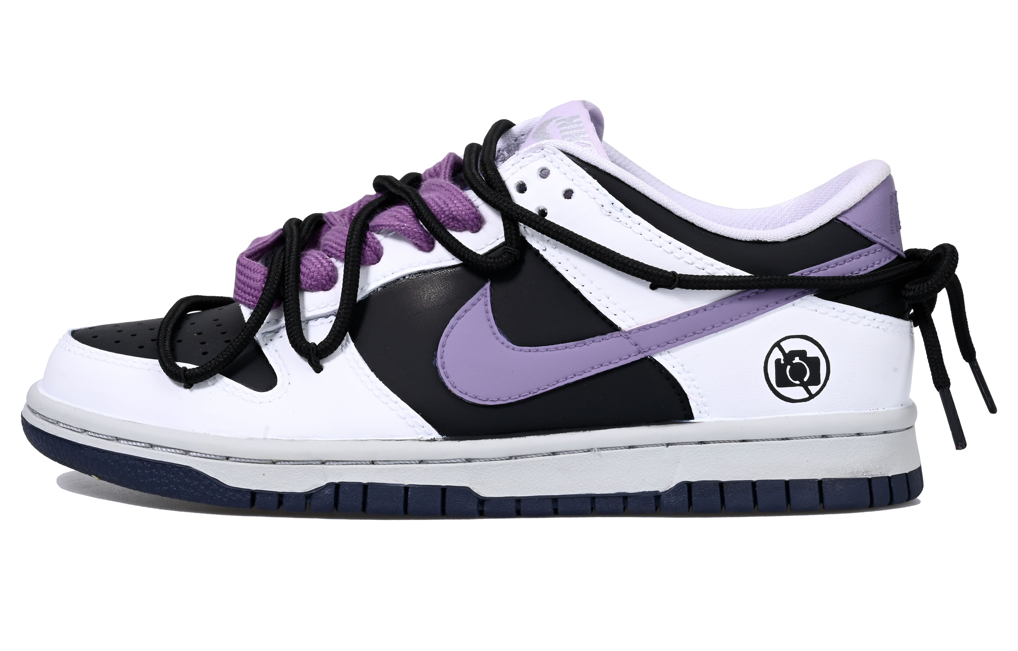 Buy 【訂製球鞋】 Nike Dunk Low Vlad 禁止拍攝 潮流舒適 低筒 板鞋 GS 紫白