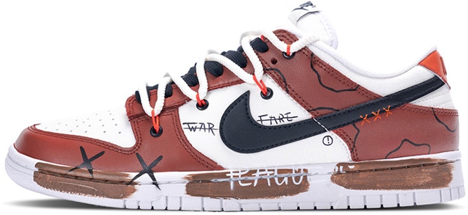 custom-shoes-nike-dunk-low-war-graffiti-red-black-white