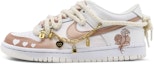 Buy 【客製化球鞋】Nike Dunk Low 玫瑰鎖愛 氣質女孩 高貴溫柔 鏈條 解構鞋帶 低幫 板鞋 GS 暖粉色