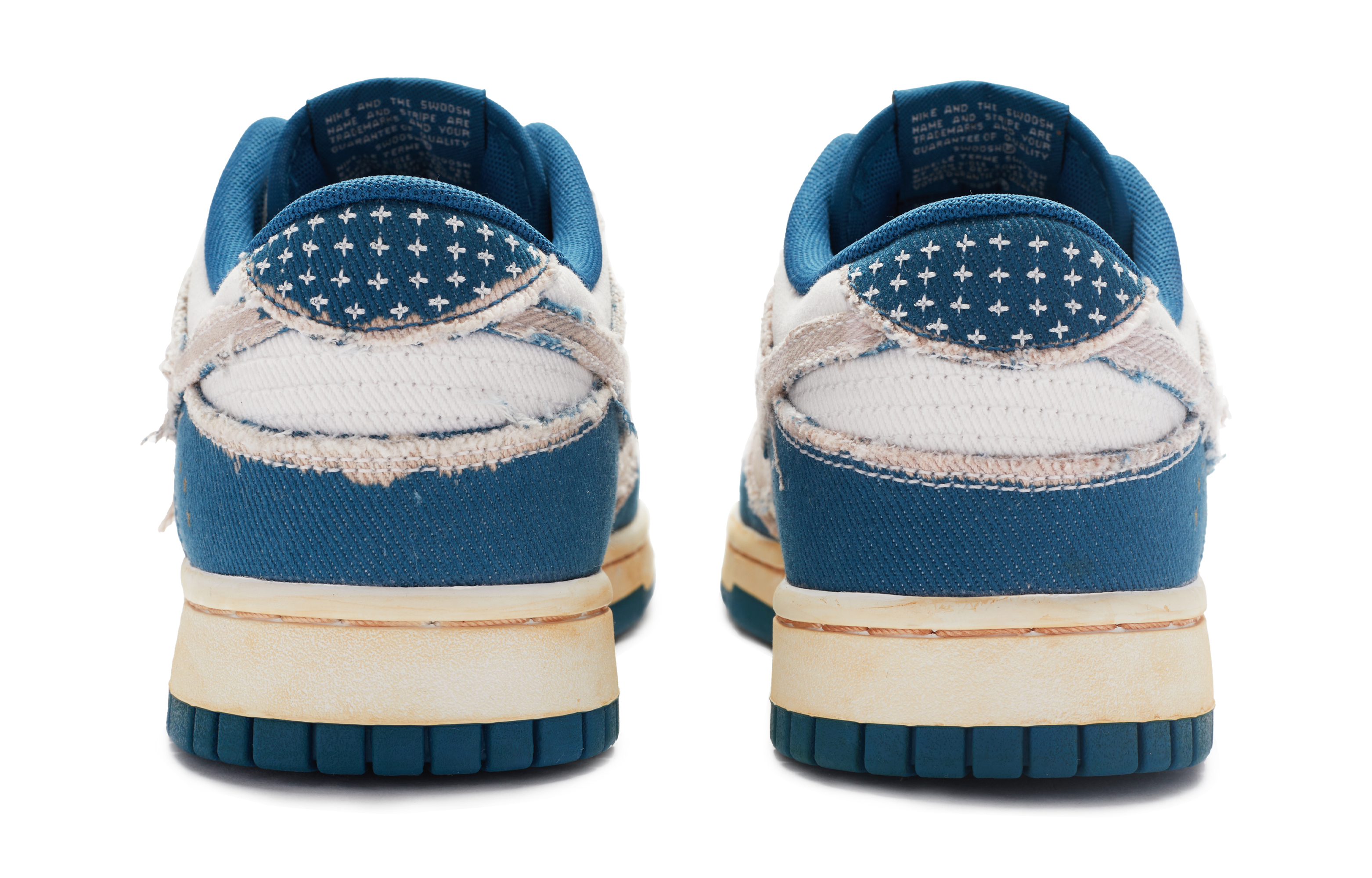 Shop [定制鞋款] 耐克Dunk Low '水洗牛仔蓝' DV0834-101(TeamR-男款做旧牛仔QD)