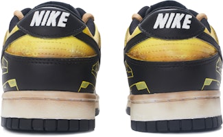 【定制球鞋】Nike Dunk Low 機械戰甲 廢土風 解構鞋帶 手繪噴繪 低幫 板鞋 GS 黑黃 Shop 【定制球鞋】Nike Dunk Low 機械戰甲 廢土風 解構鞋帶 手繪噴繪 低幫 板鞋 GS 黑黃