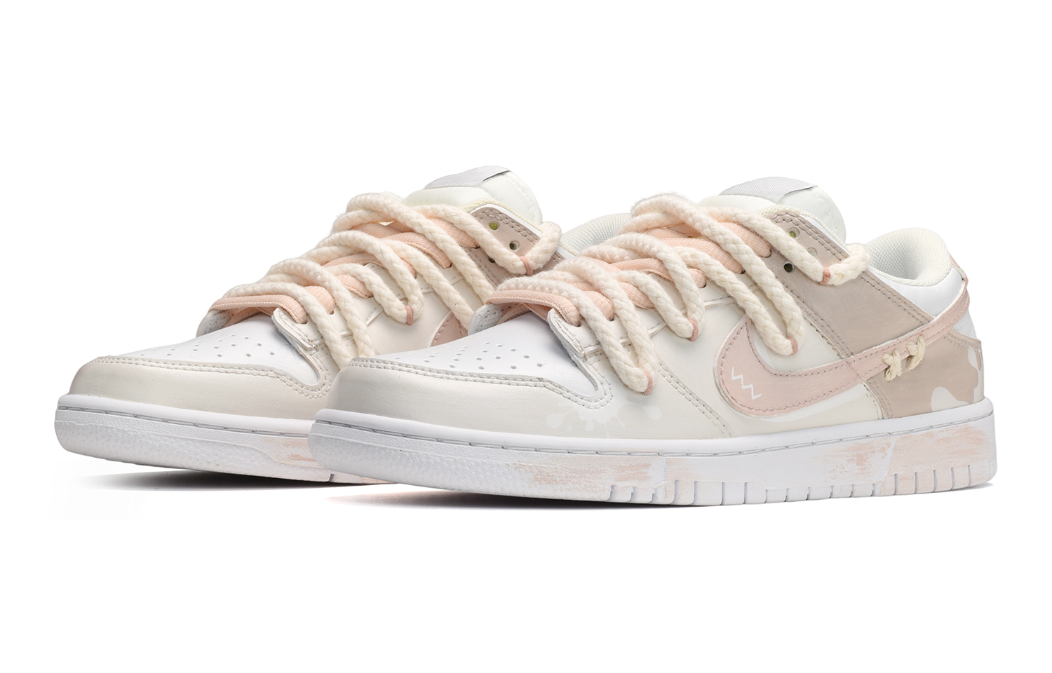 Lookbook [Kasut Custom] Nike Dunk Low 'Watermelon Coconut Milk' DH9765-100(TeamE-女款西瓜椰奶粉白棕)