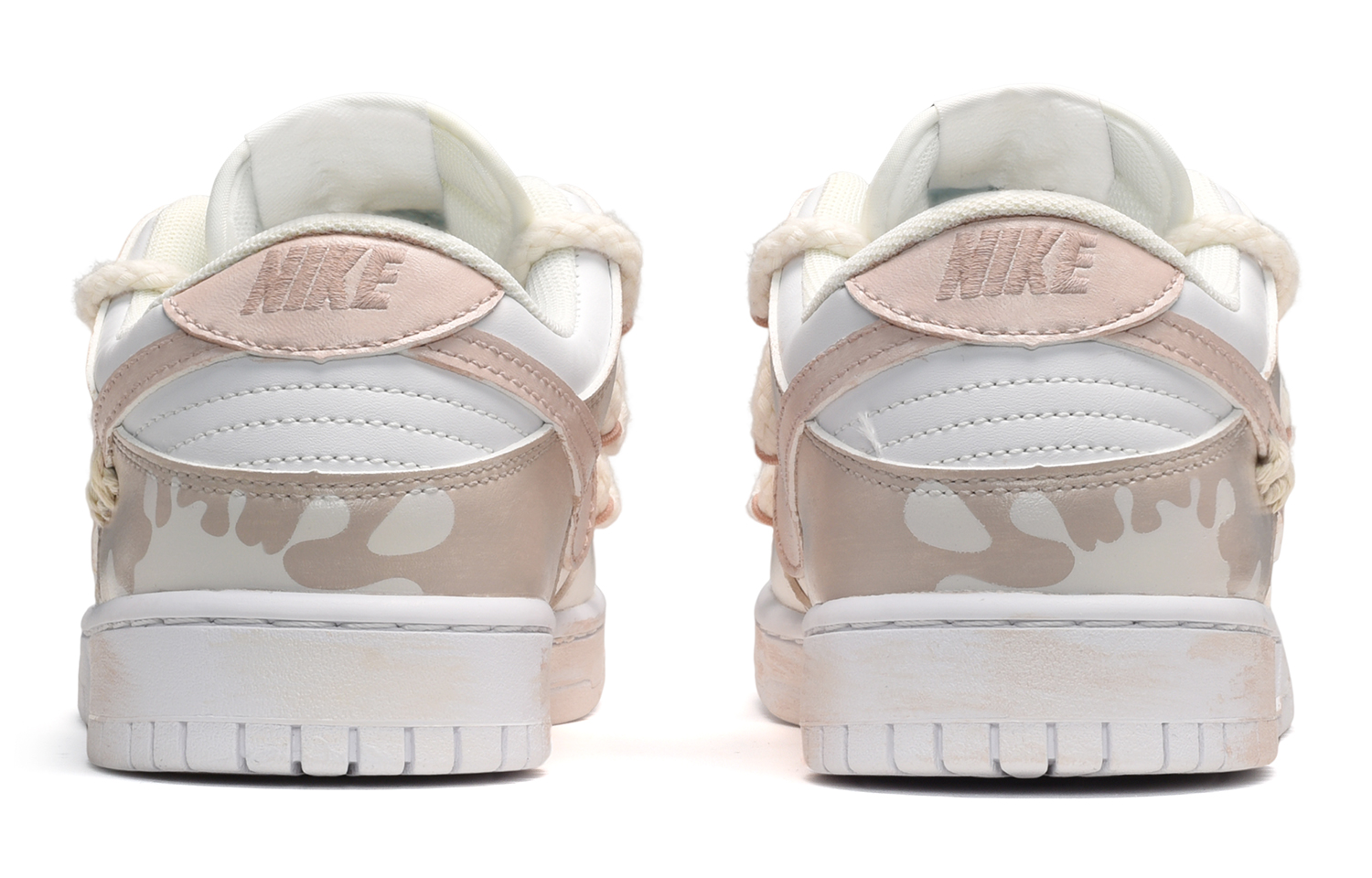 Shop [Kasut Custom] Nike Dunk Low 'Watermelon Coconut Milk' DH9765-100(TeamE-女款西瓜椰奶粉白棕)