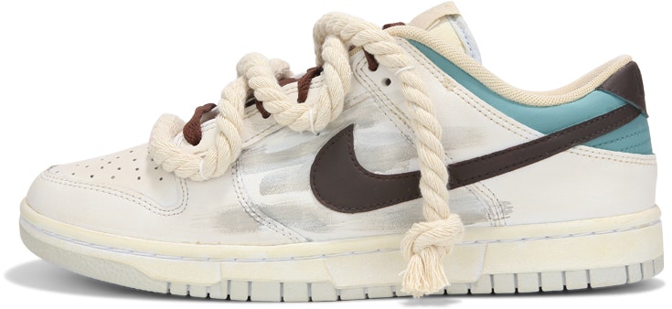 custom-shoes-nike-dunk-low-weathered-rope-lace-beige