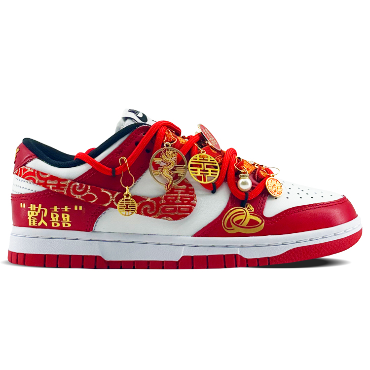 Order Nike Dunk Low カスタムシューズ「ウェディングジョイ」 FD9762-061（Team97-欢喜SBOX）