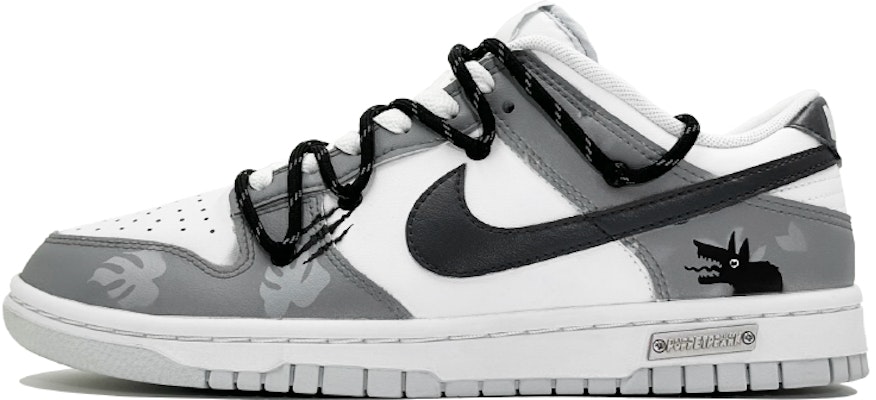 【客製化球鞋】Nike Dunk 狼人韦恩 百搭 休閒 低筒 板鞋 男款 灰白 Buy 【客製化球鞋】Nike Dunk 狼人韦恩 百搭 休閒 低筒 板鞋 男款 灰白