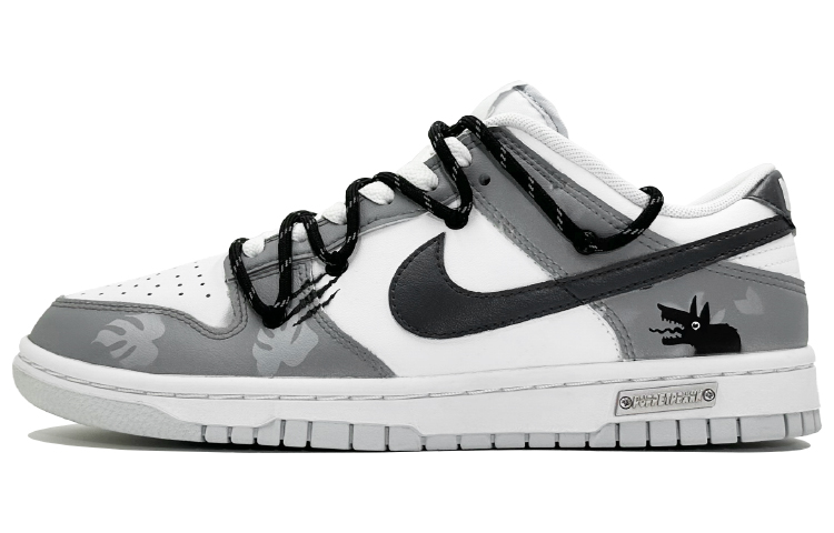 Order 【客製化球鞋】Nike Dunk 狼人韦恩 百搭 休閒 低筒 板鞋 男款 灰白