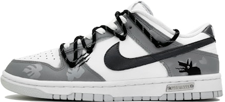 【客製化球鞋】Nike Dunk 狼人韦恩 百搭 休閒 低筒 板鞋 男款 灰白 Order 【客製化球鞋】Nike Dunk 狼人韦恩 百搭 休閒 低筒 板鞋 男款 灰白