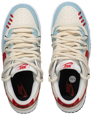 【客製球鞋】Nike Dunk SSR TMS 西海岸 復古做舊 戶外穿搭 麻繩解構 低筒 板鞋 男女同款 藍白 Details for 【客製球鞋】Nike Dunk SSR TMS 西海岸 復古做舊 戶外穿搭 麻繩解構 低筒 板鞋 男女同款 藍白