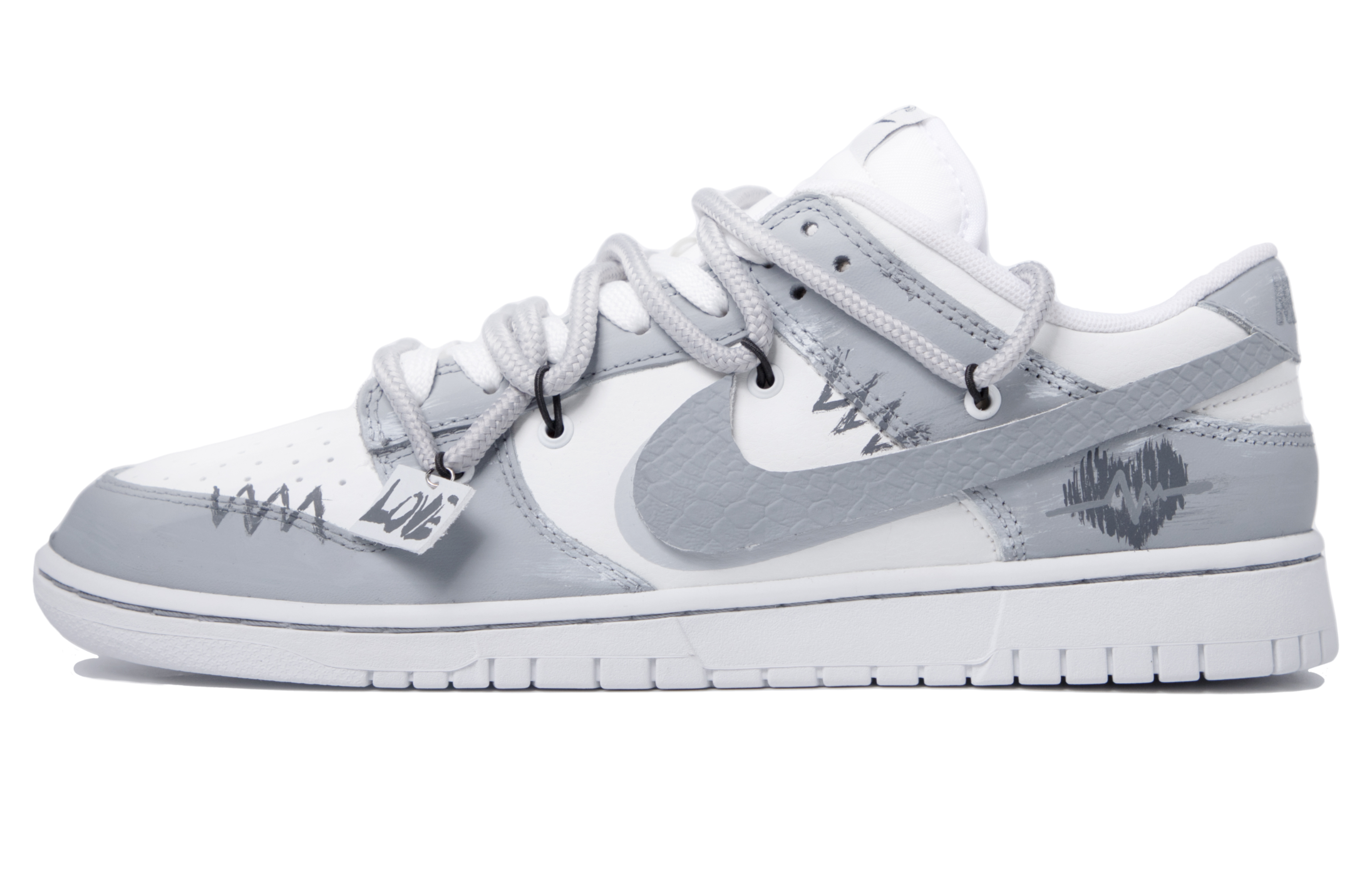 Buy Nike Dunk Low Deconstruidas Gris-Blanco DJ6188-101(TeamM-男款兜售浪漫S-BOX)
