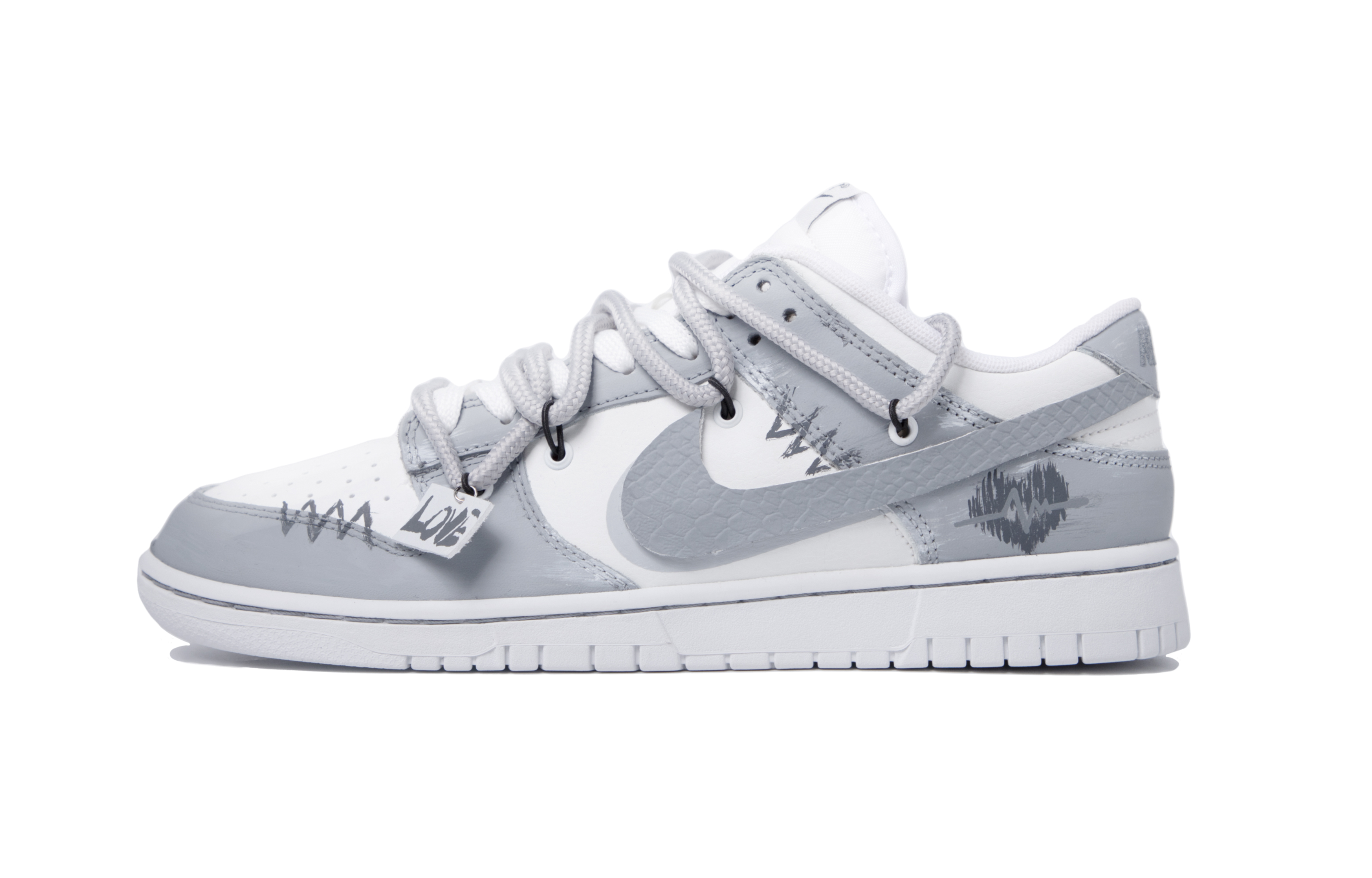 Buy Zapatillas Nike Dunk Low 'West Coast Graffiti Gris-Blanco' DH9765-100(TeamM-女款兜售浪漫S-BOX)