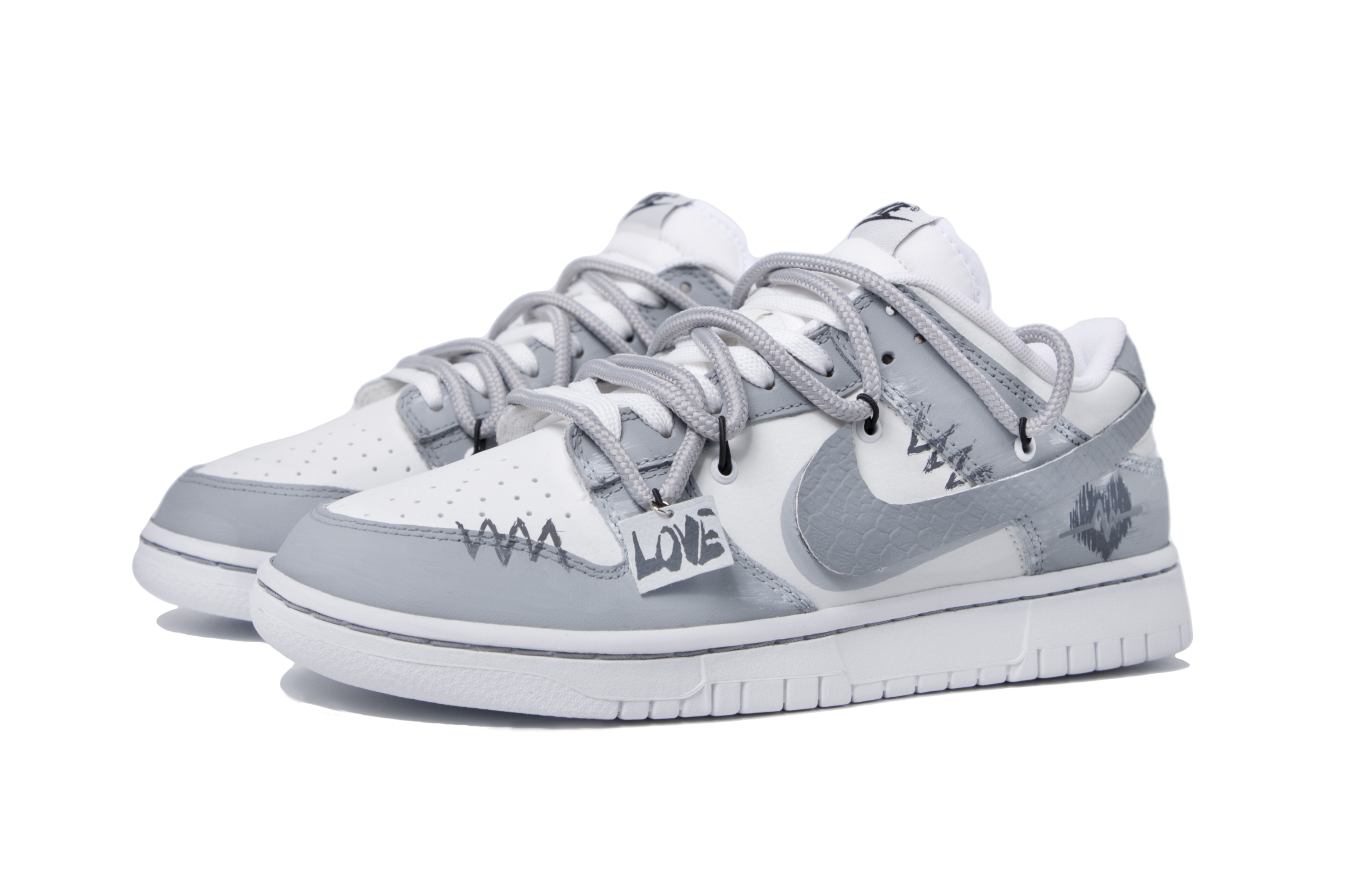 Lookbook Zapatillas Nike Dunk Low 'West Coast Graffiti Gris-Blanco' DH9765-100(TeamM-女款兜售浪漫S-BOX)