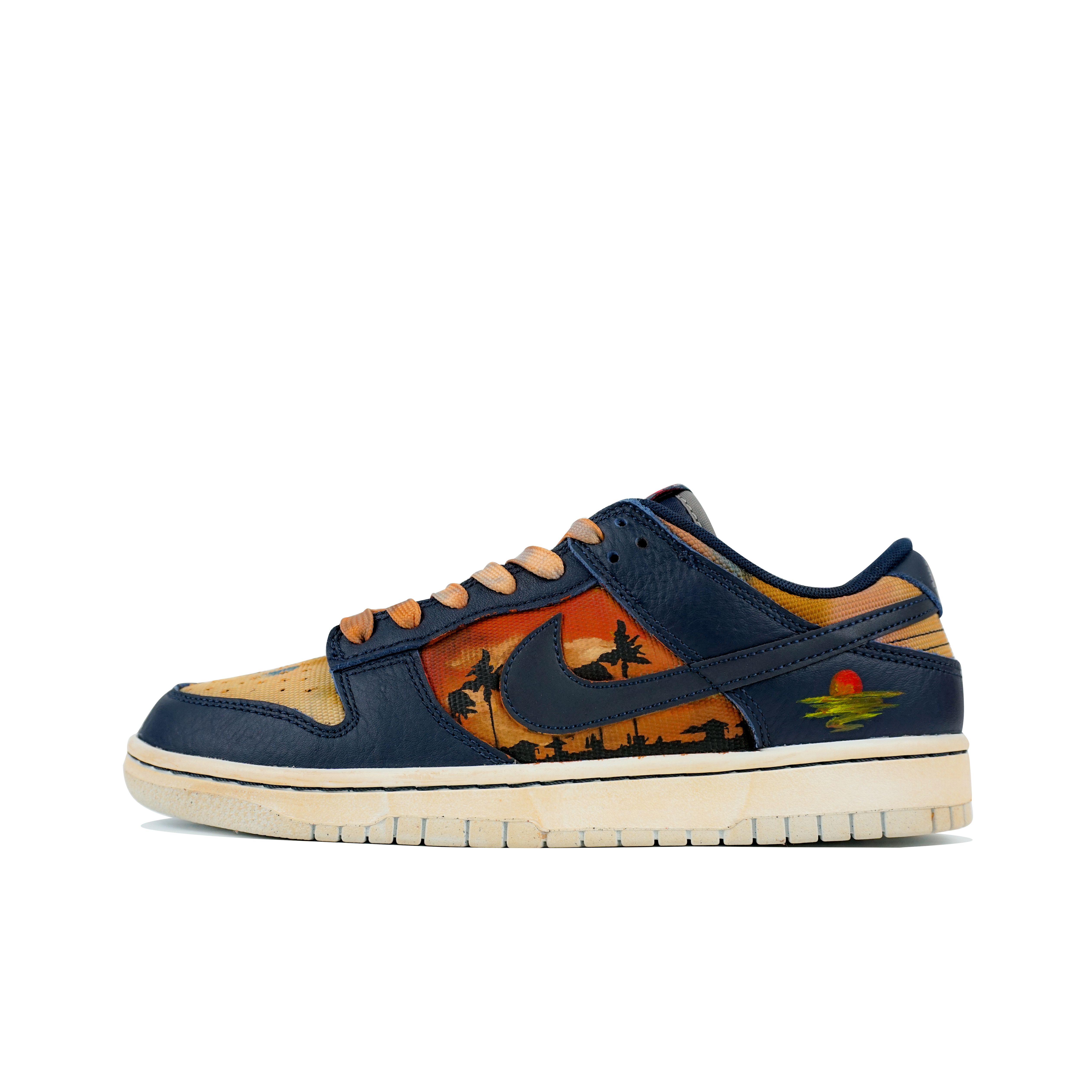 Order [定制鞋] Nike Dunk Low '西海岸嘻哈椰子树夕阳黑橙' DM0108-400(Team陆-椰子树西海岸)