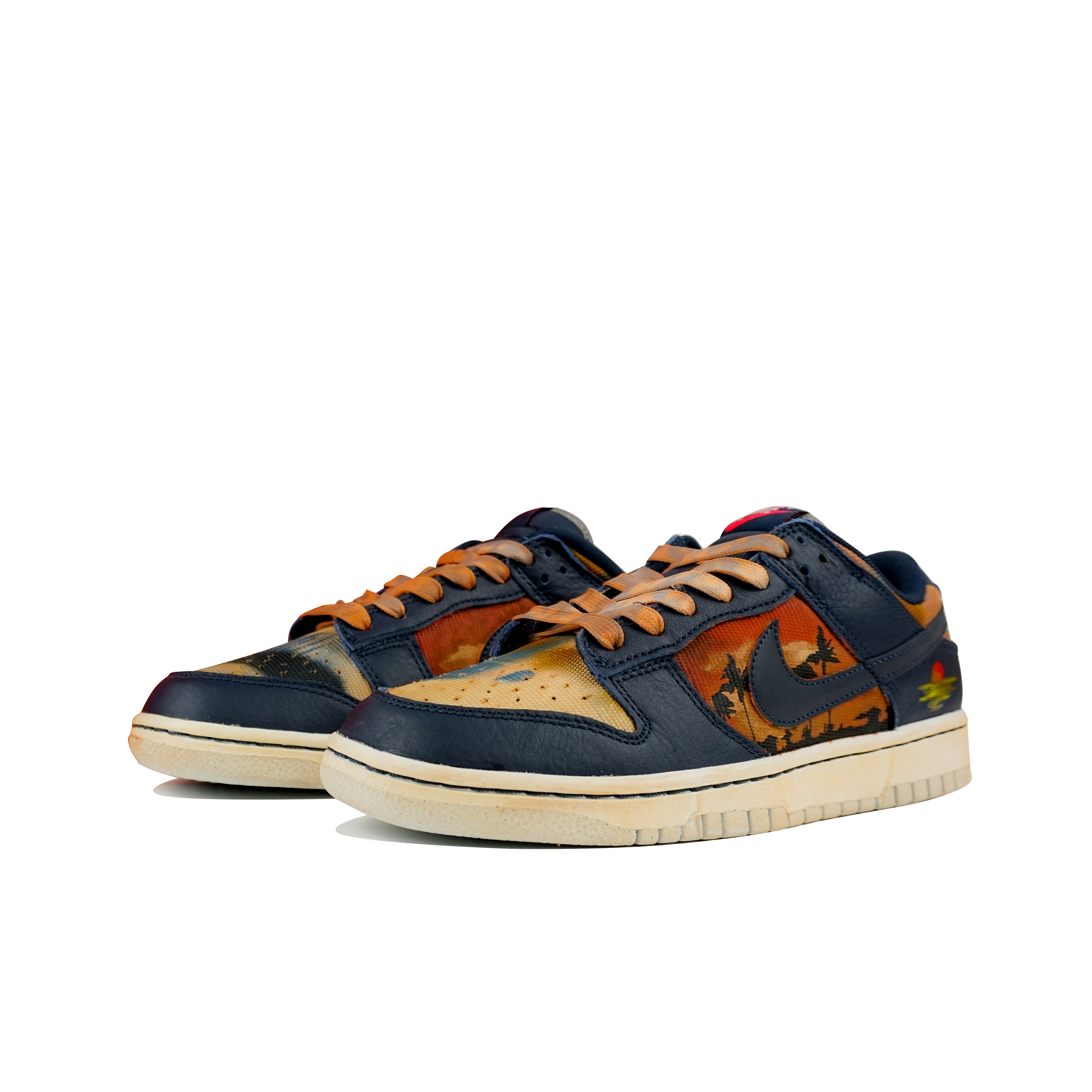 Shop [定制鞋] Nike Dunk Low '西海岸嘻哈椰子树夕阳黑橙' DM0108-400(Team陆-椰子树西海岸)