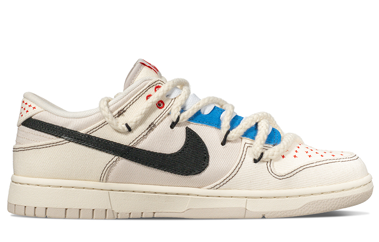 Lookbook [Zapatillas Personalizadas] Nike Dunk Low 'Bordado Hip Hop Costa Oeste' DV0834-100(Team62-旅行标签)