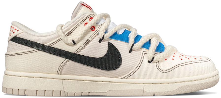 【定制鞋】 耐克Dunk Low '西海岸嘻哈刺绣' DV0834-100(Team62-旅行标签) Lookbook 【定制鞋】 耐克Dunk Low '西海岸嘻哈刺绣' DV0834-100(Team62-旅行标签)