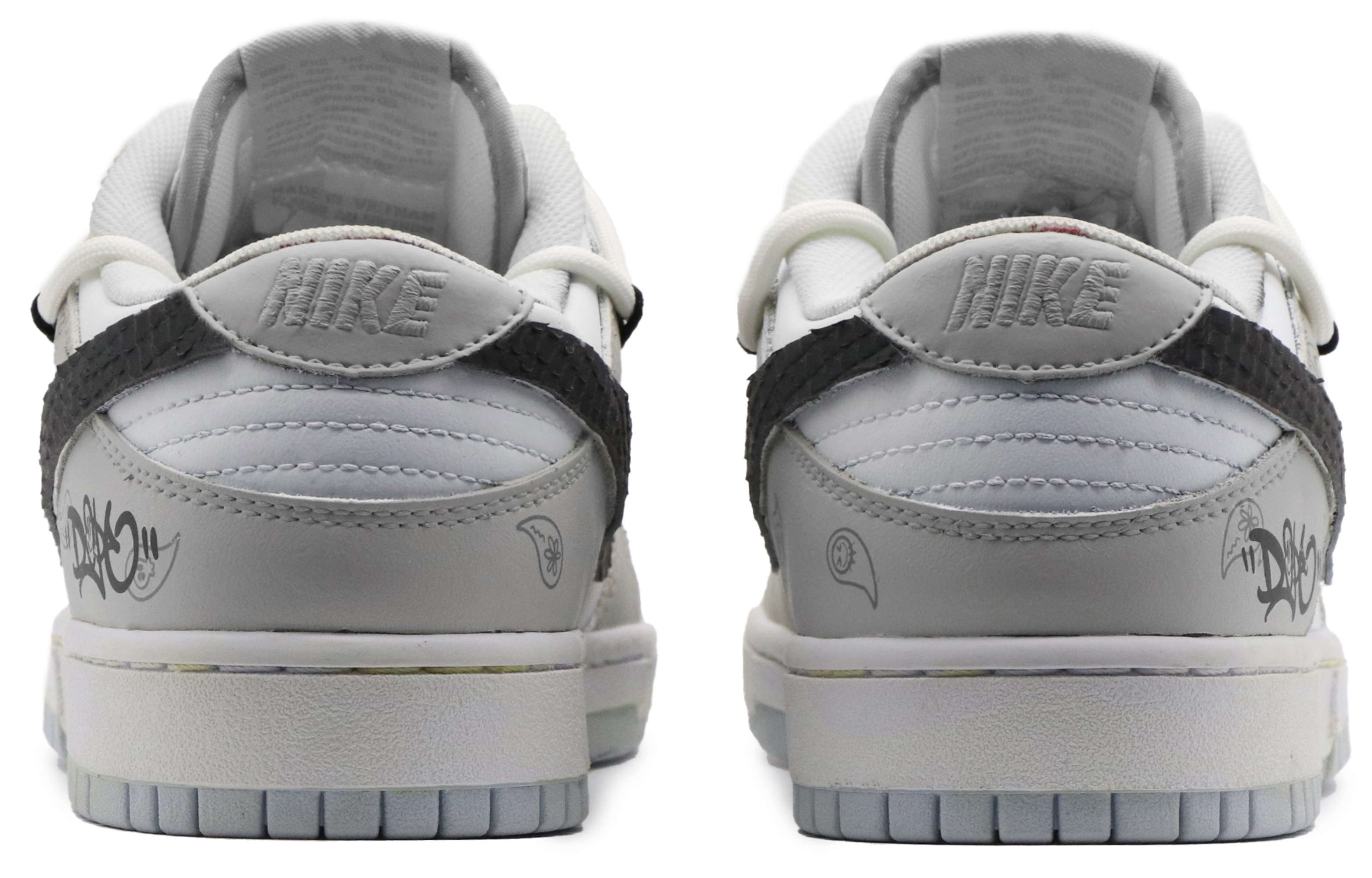 Shop カスタムシューズ] ナイキ ダンク ロー 'ウエストコーストペイズリー 白-灰-黒' DV0831-101(Team57-男款西海岸)