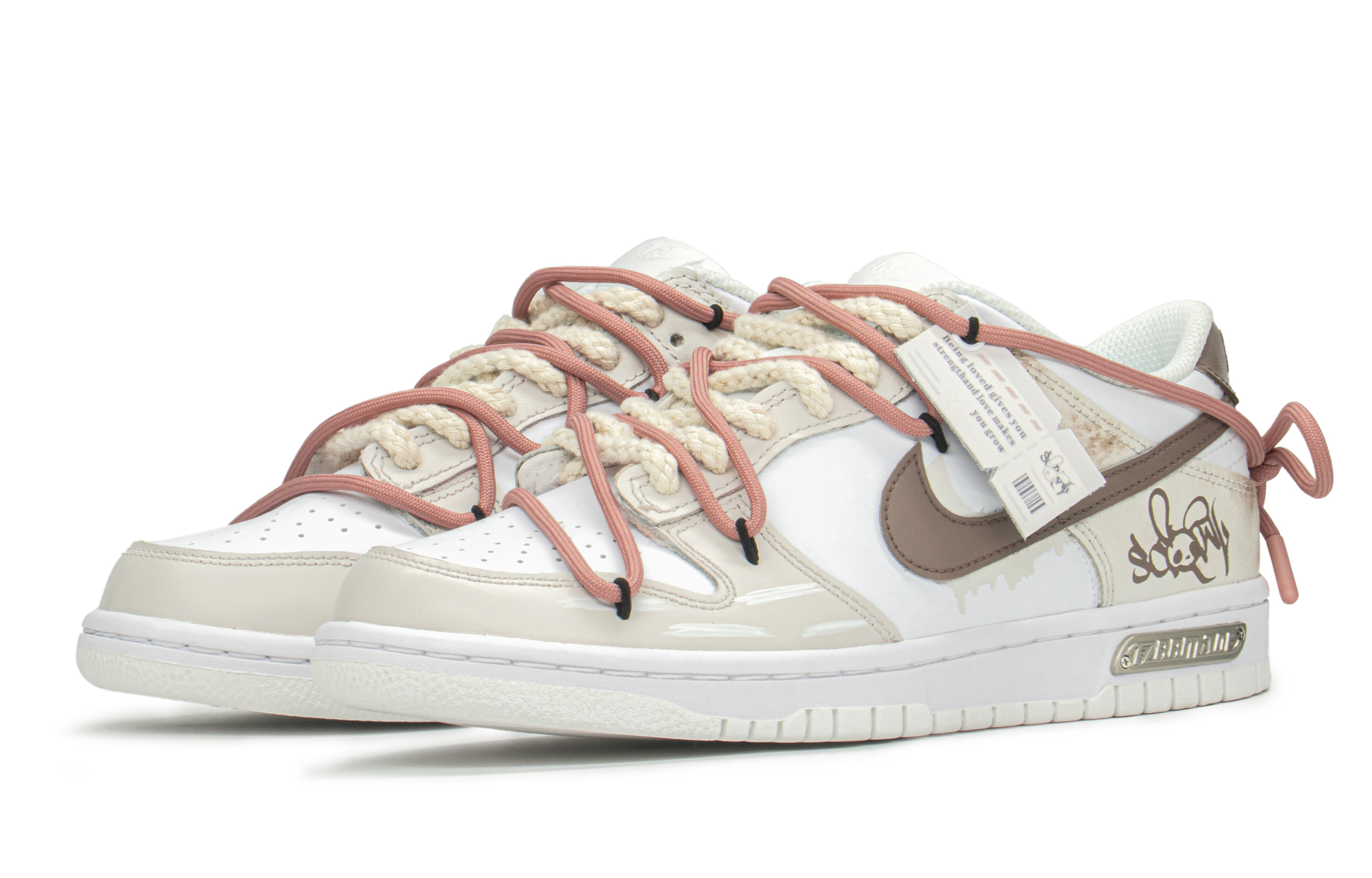 Lookbook [Zapatillas Personalizadas] Nike Dunk Low 'West Street Graffiti Marrón' DH9765-100(TeamA-DK兔丫丫)