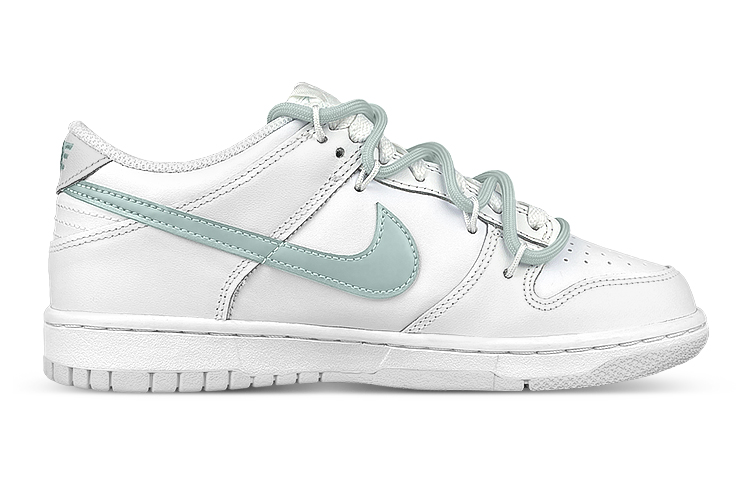 Order ナイキ ダンク Low カスタム「鯨グラデ白灰緑」 DV0831-101(Team47-男款鲸鱼)