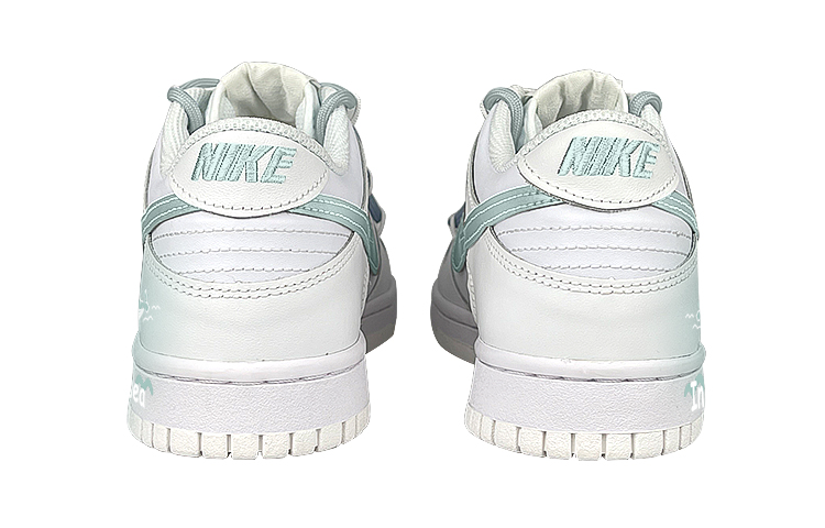 Purchase 【訂製球鞋】 Nike Dunk Low 禮盒 襪子 解構雙 鞋帶 鯨魚 暈染漸變 低筒 板鞋 GS 白灰綠