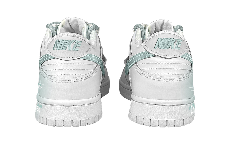 Purchase 【客製球鞋】 Nike Dunk Low 禮盒 襪子 解構 雙鞋帶 鯨魚 暈染 漸變 低筒 板鞋 男款 白灰綠