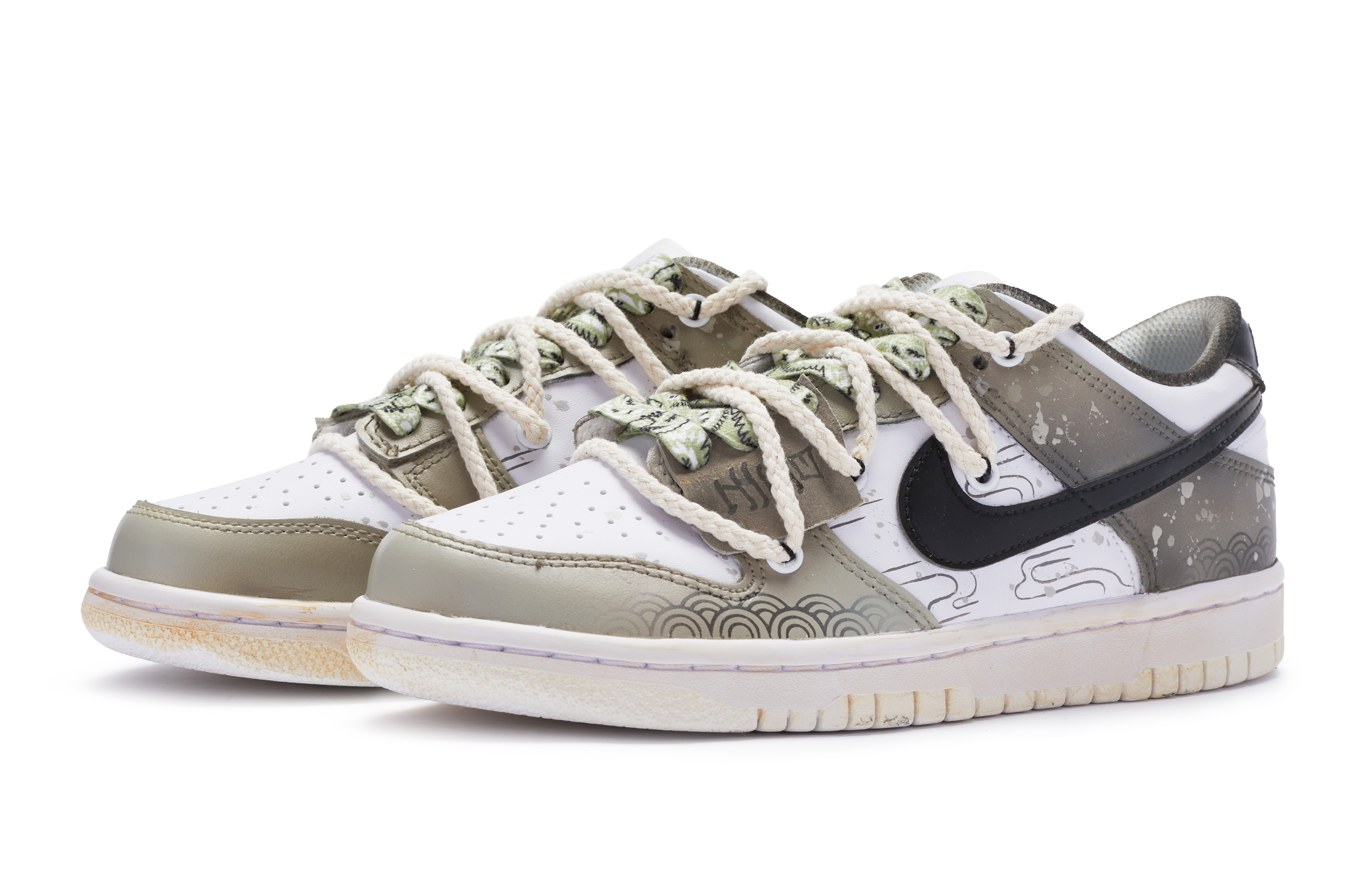 Lookbook [定制鞋款] 耐克 Dunk Low '白色, 棕色和黑色 - 白露节系列' DH9765-100(TeamR-女款白露白棕黑)